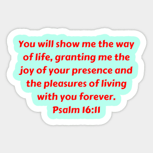 Bible Verse Psalm 16:11 Sticker